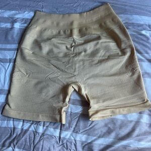 Women's Pale Yellow Athletic Shorts